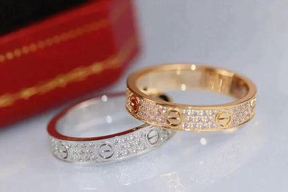 [Lumi Jewellery]LOVE RING 3.6MM DIAMOND PAVED