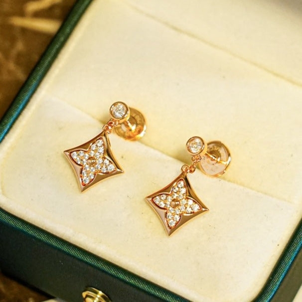 [Lumi Jewellery]STAR DIAMONDS EARRINGS GOLD