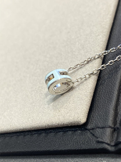 [Lumi Jewellery]POP H LIGHT BLUE NECKLACE