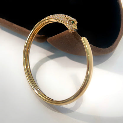 [Lumi Jewellery]PANTHERE GOLD DIAMOND OPEN BRACELET