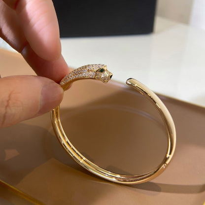 [Lumi Jewellery]PANTHERE GOLD DIAMOND OPEN BRACELET