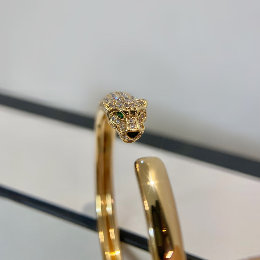 [Lumi Jewellery]PANTHERE GOLD DIAMOND OPEN BRACELET