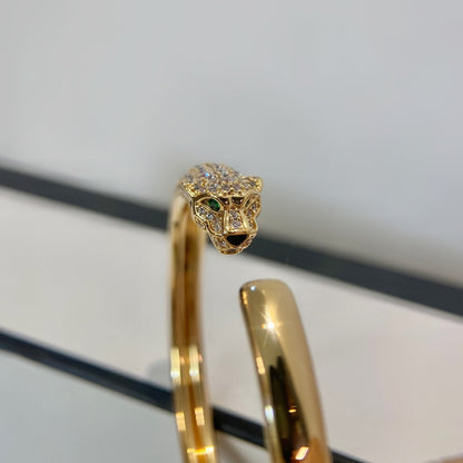 [Lumi Jewellery]PANTHERE GOLD DIAMOND OPEN BRACELET