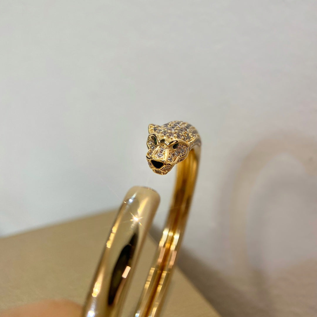 [Lumi Jewellery]PANTHERE GOLD DIAMOND OPEN BRACELET