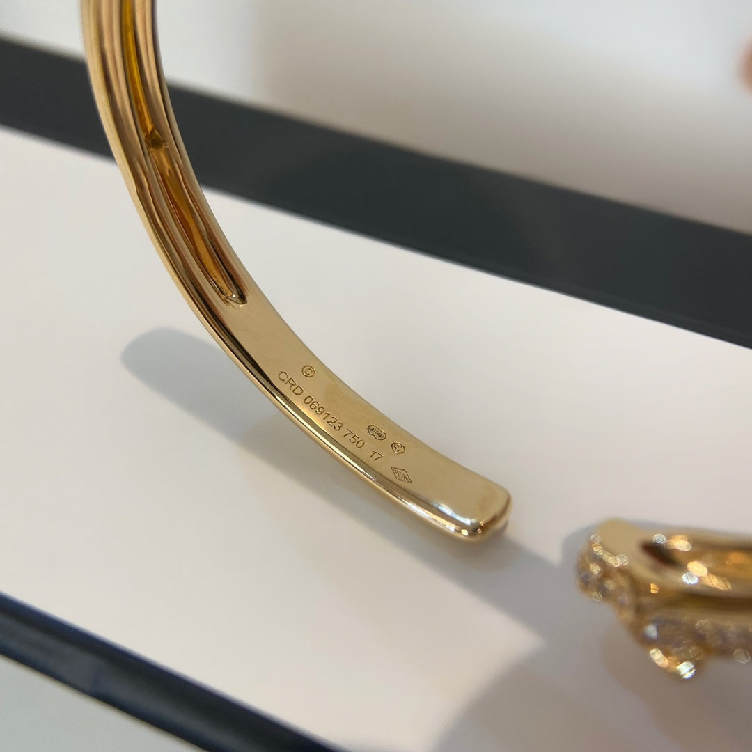 [Lumi Jewellery]PANTHERE GOLD DIAMOND OPEN BRACELET