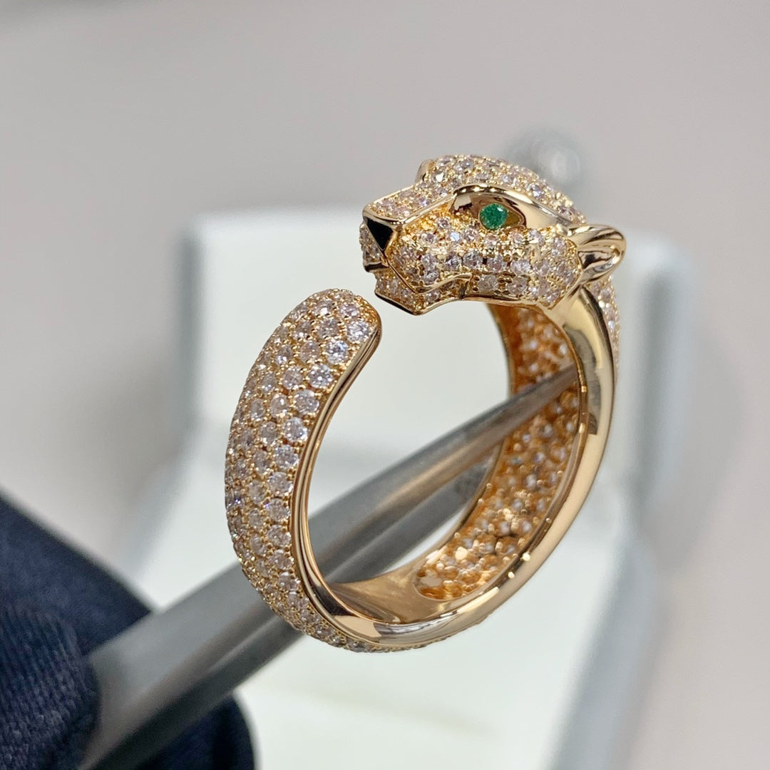 [Lumi Jewellery]PANTHERE PINK GOLD DIAMOND RING