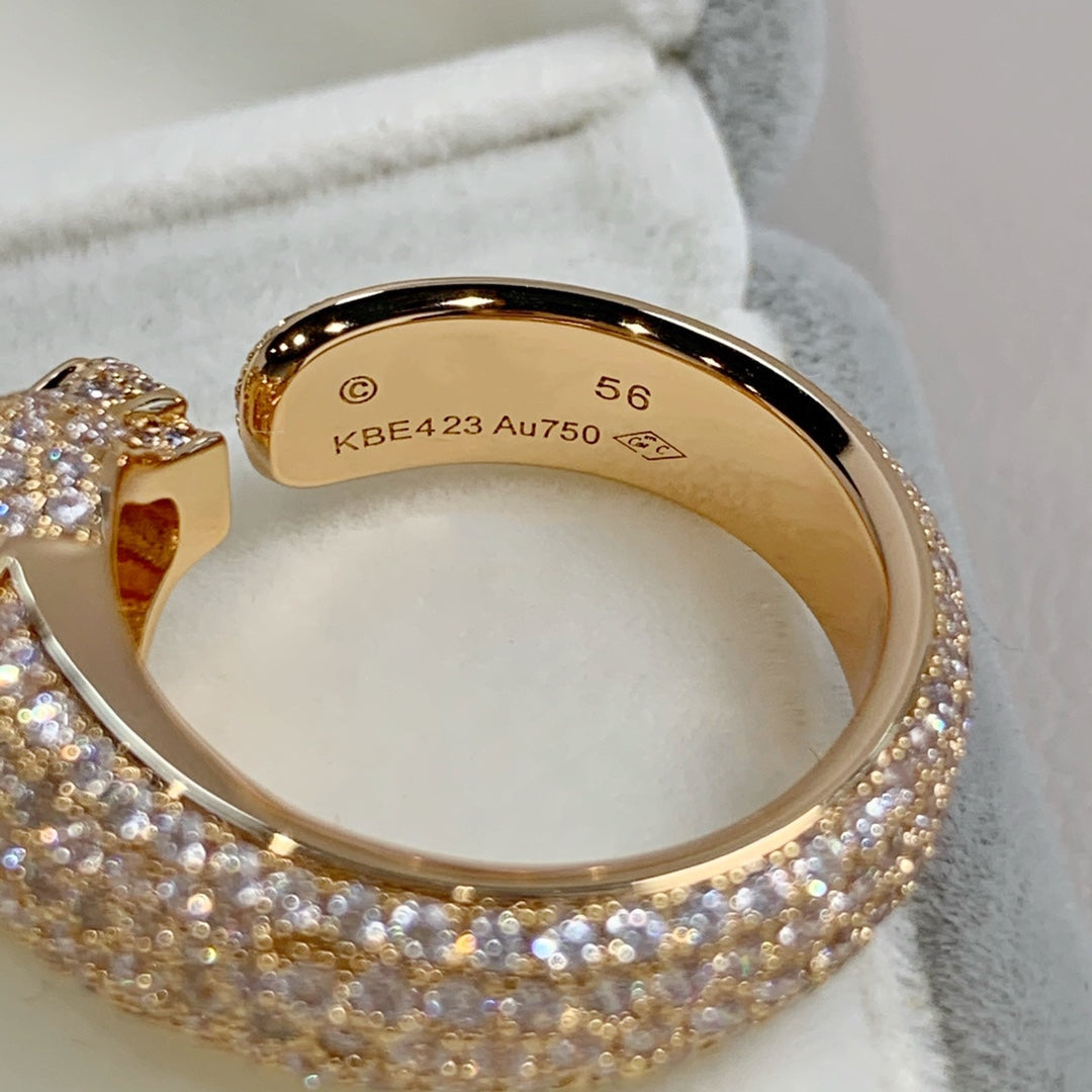 [Lumi Jewellery]PANTHERE PINK GOLD DIAMOND RING