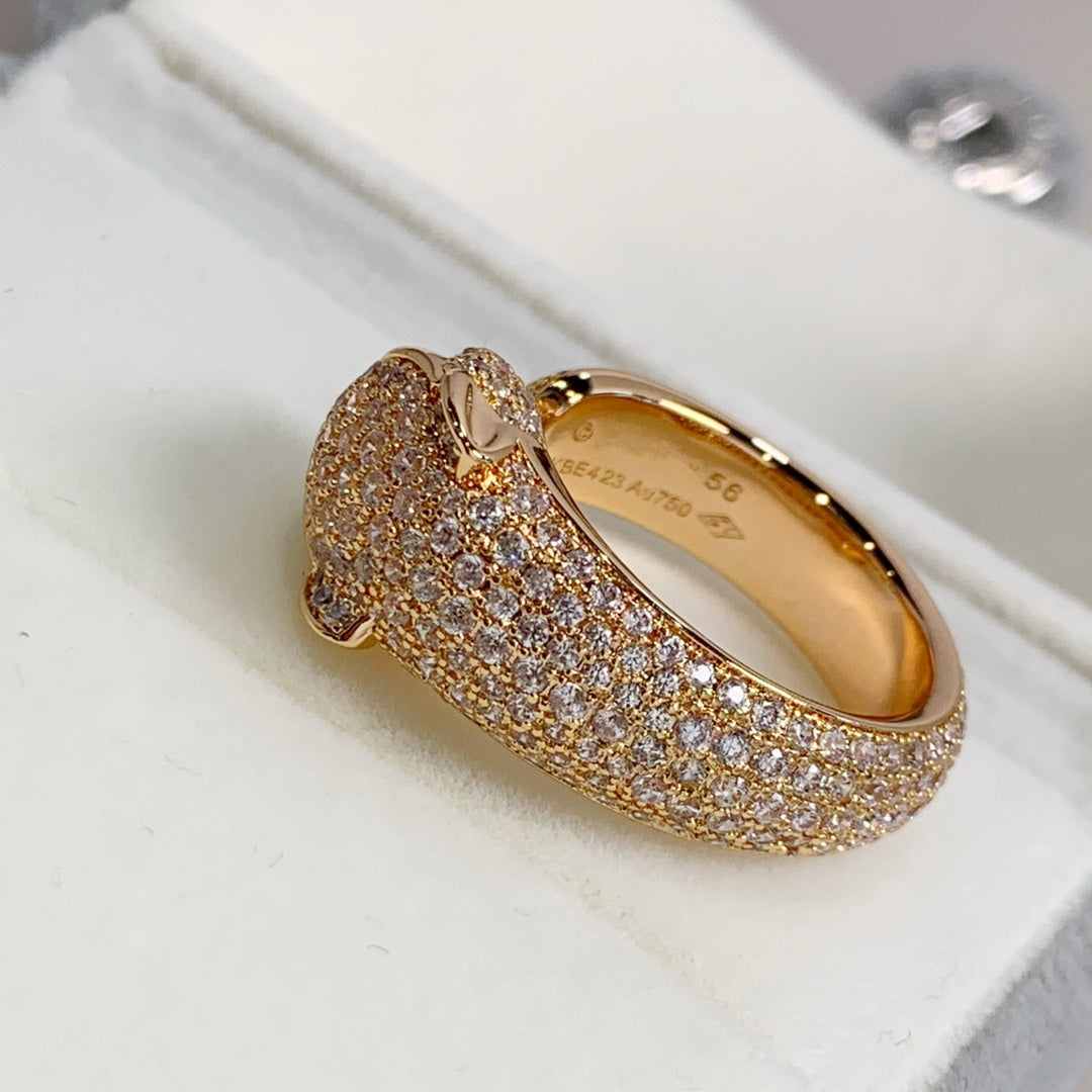 [Lumi Jewellery]PANTHERE PINK GOLD DIAMOND RING