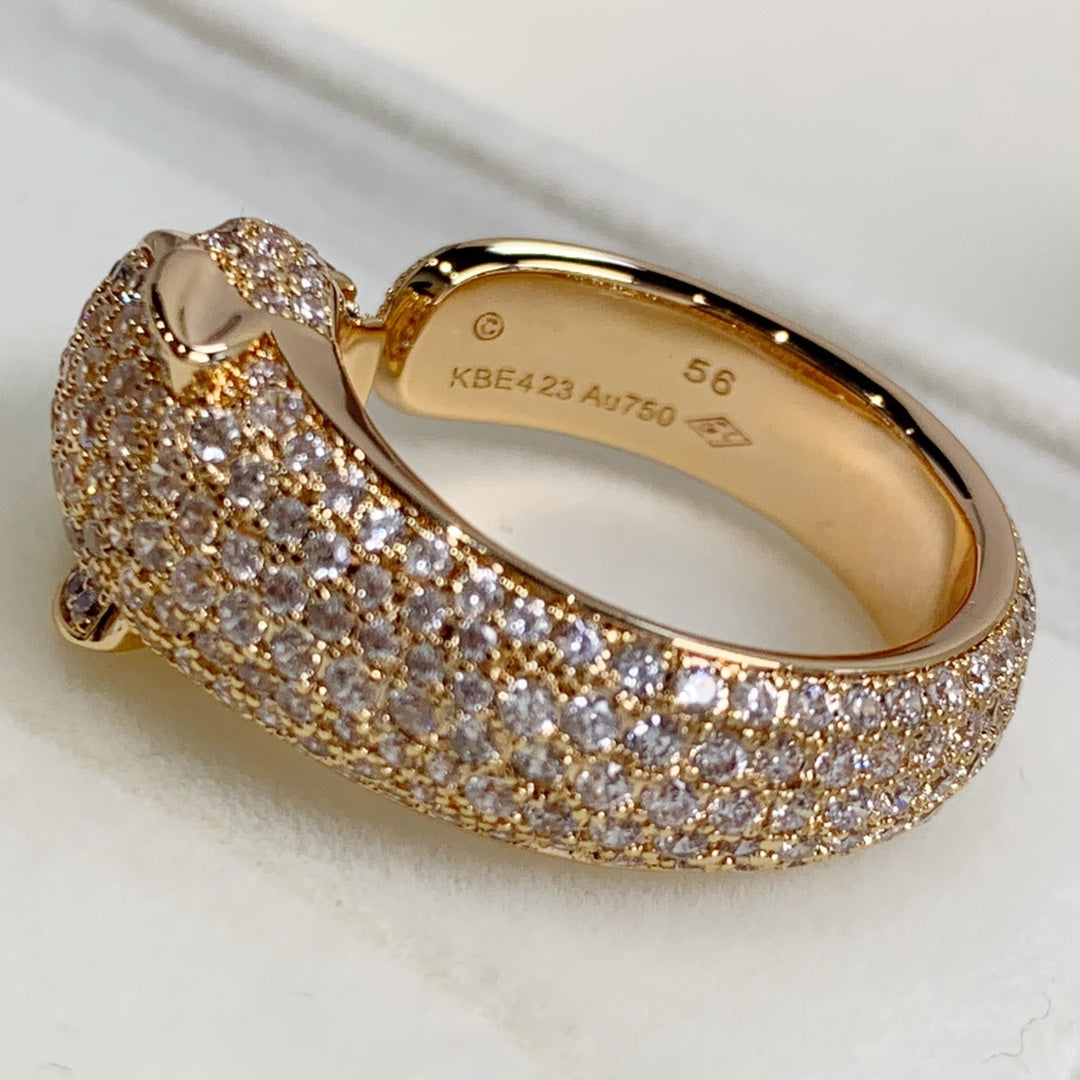 [Lumi Jewellery]PANTHERE PINK GOLD DIAMOND RING