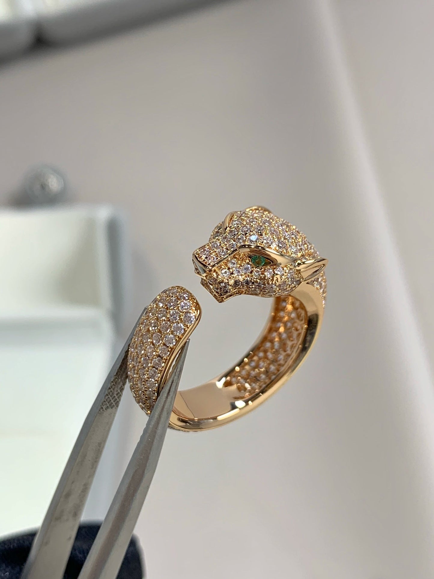[Lumi Jewellery]PANTHERE PINK GOLD DIAMOND RING