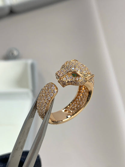 [Lumi Jewellery]PANTHERE PINK GOLD DIAMOND RING