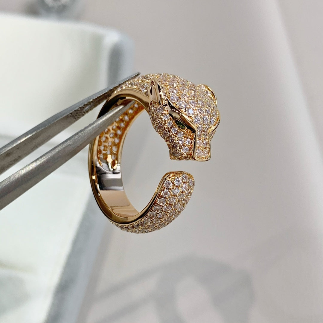 [Lumi Jewellery]PANTHERE PINK GOLD DIAMOND RING