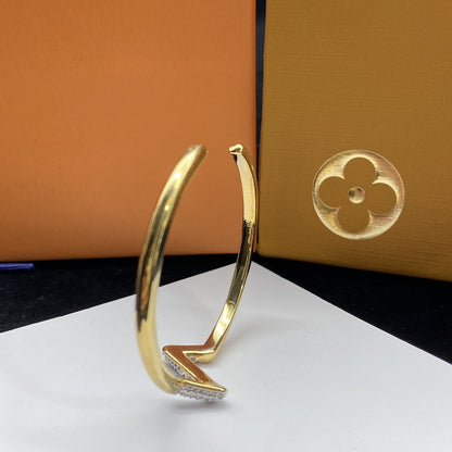 [Lumi Jewellery]VOLTE UPSITE DOWN DIAMOND GOLD OPEN BRACELET