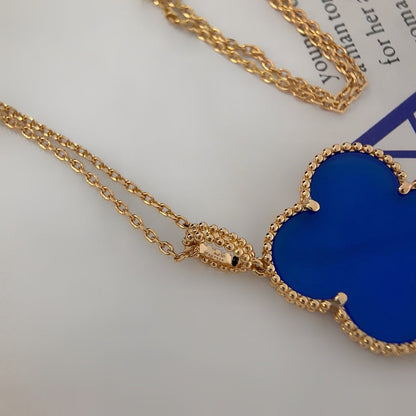 [Lumi Jewellery]CLOVER 25MM NECKLACE TURQUOISE ROSE GOLD