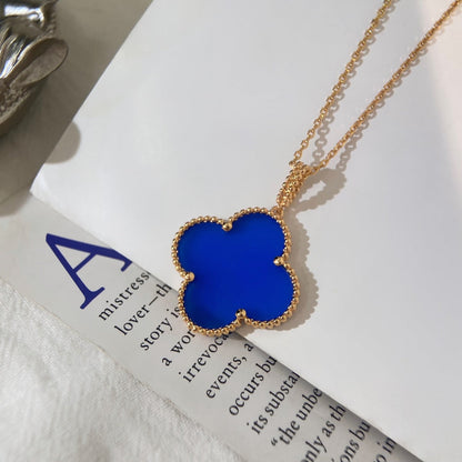 [Lumi Jewellery]CLOVER 25MM NECKLACE TURQUOISE ROSE GOLD