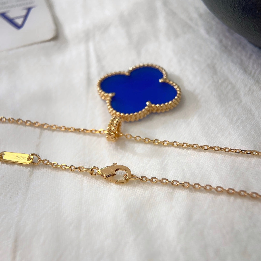 [Lumi Jewellery]CLOVER 25MM NECKLACE TURQUOISE ROSE GOLD