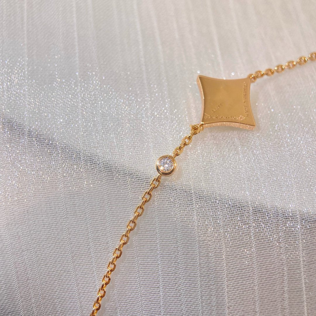 [Lumi Jewellery]COLOR STAR CARNELIAN PINK GOLD DIAMOND BRACELET