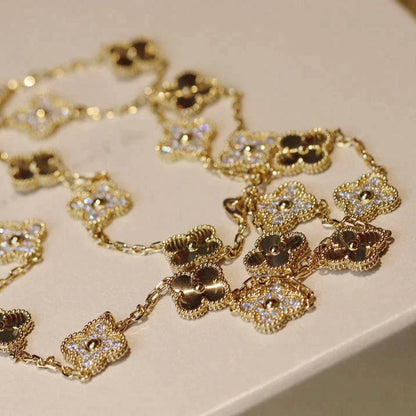 [Lumi Jewellery]CLOVER 20 MOTIFS LASER DIAMOND NECKLACE