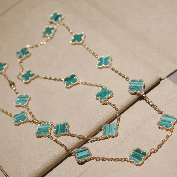 [Lumi Jewellery]CLOVER 20 MOTIFS MALACHITE GOLD