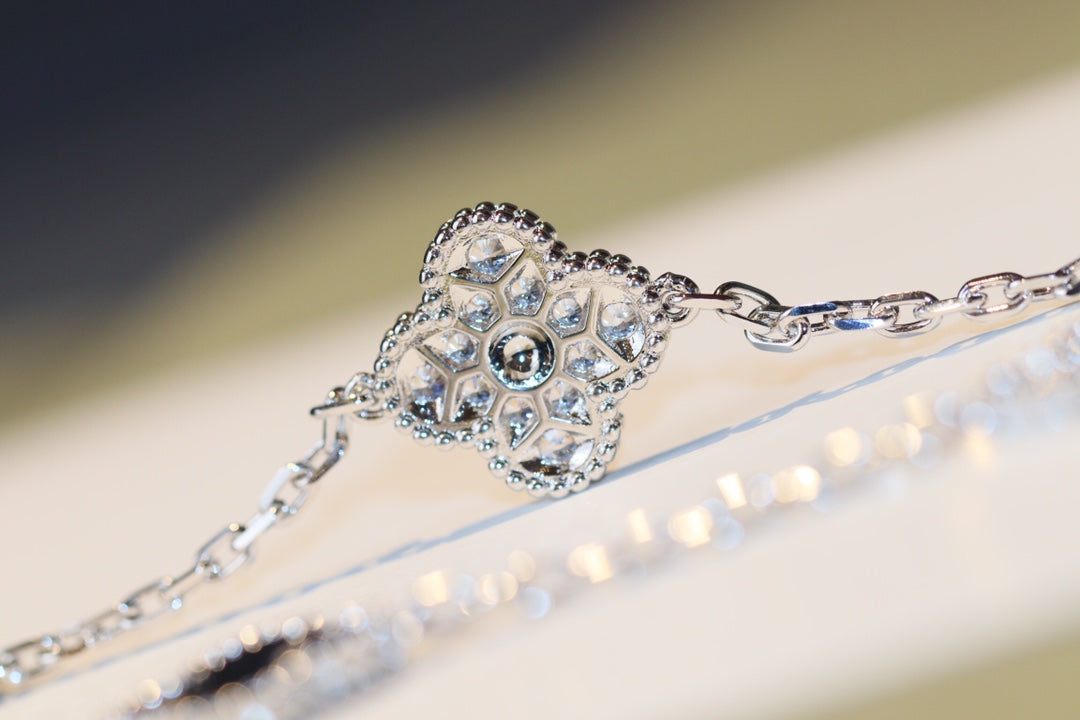 [Lumi Jewellery]CLOVER 20 MOTIFS ONYX DIAMOND SILVER