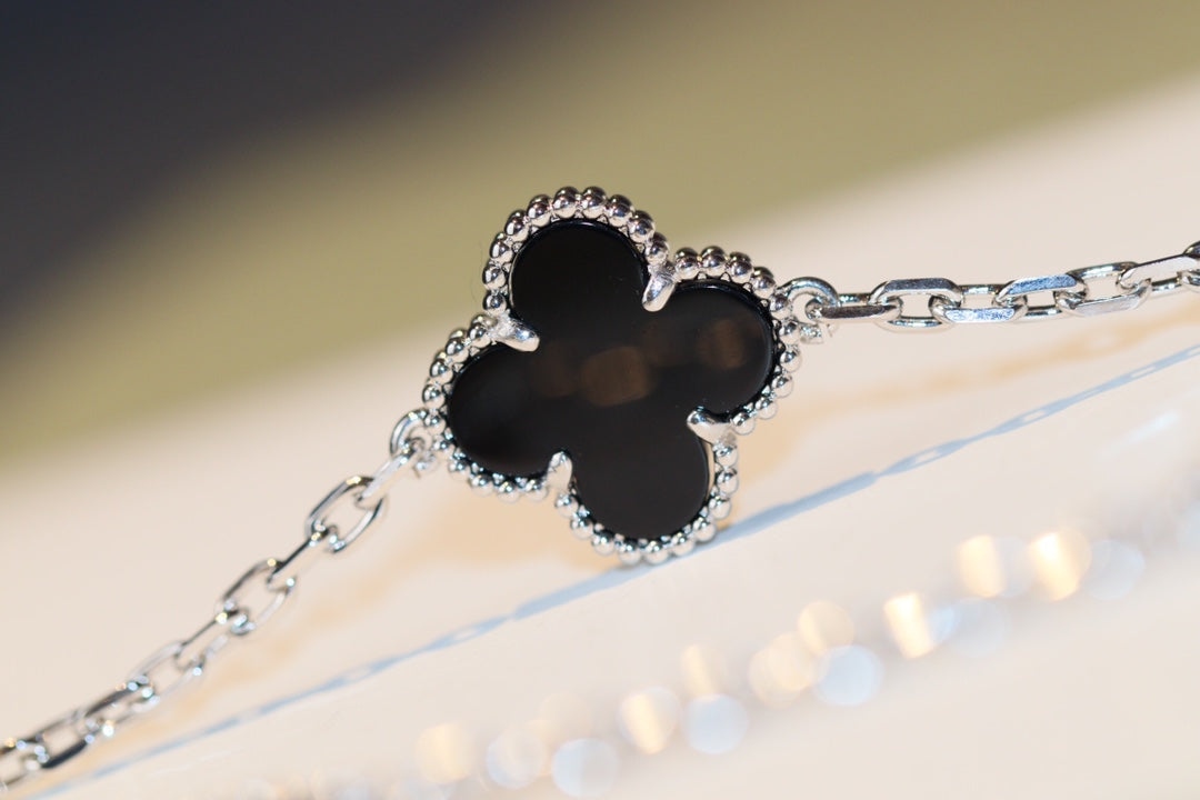 [Lumi Jewellery]CLOVER 20 MOTIFS ONYX DIAMOND SILVER