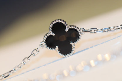 [Lumi Jewellery]CLOVER 20 MOTIFS ONYX DIAMOND SILVER