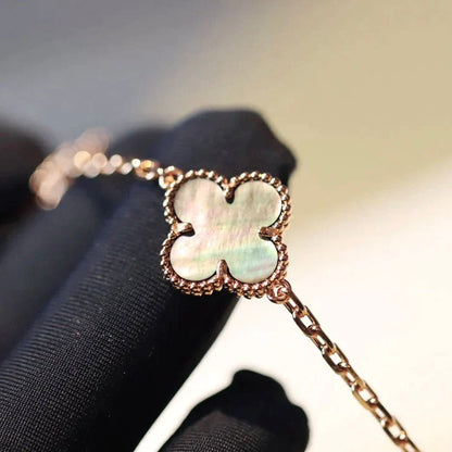 [Lumi Jewellery]CLOVER 20 MOTIFS DARK MOP DIAMOND  NECKLACE