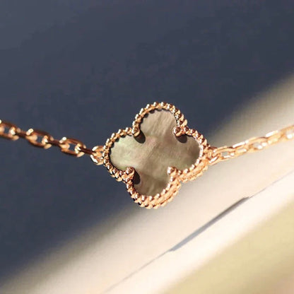 [Lumi Jewellery]CLOVER 20 MOTIFS DARK MOP DIAMOND  NECKLACE