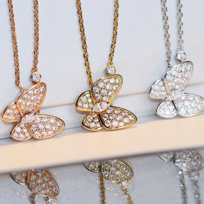 [Lumi Jewellery]BUTTERFLY DIAMOND NECKLACE