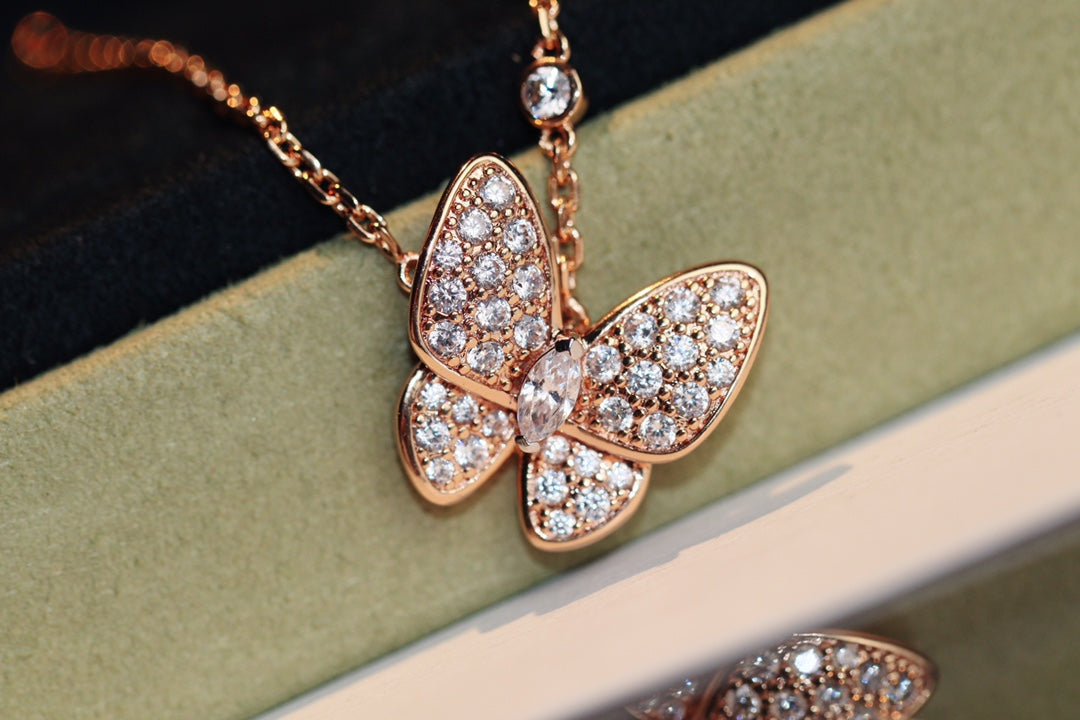 [Lumi Jewellery]BUTTERFLY DIAMOND NECKLACE