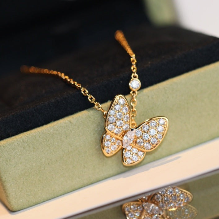 [Lumi Jewellery]BUTTERFLY DIAMOND NECKLACE
