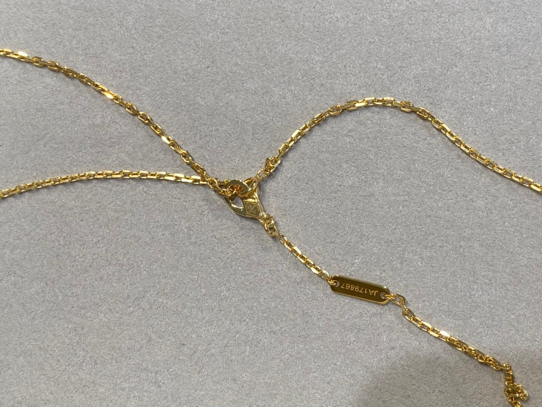 [Lumi Jewellery]CLOVER 25MM NECKLACE GOLD CARNELIAN