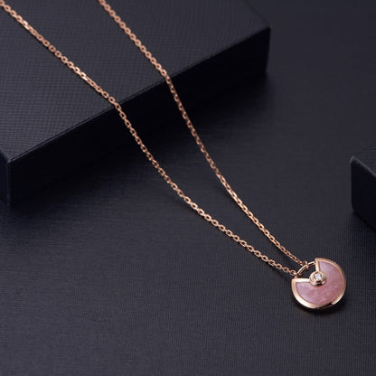 [Lumi Jewellery]AMULETTE ROSE GOLD PINK MOP NECKLACE