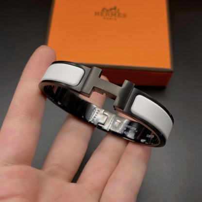 [Lumi Jewellery]H BRACELET 12MM BLACK WHITE CERAMIC
