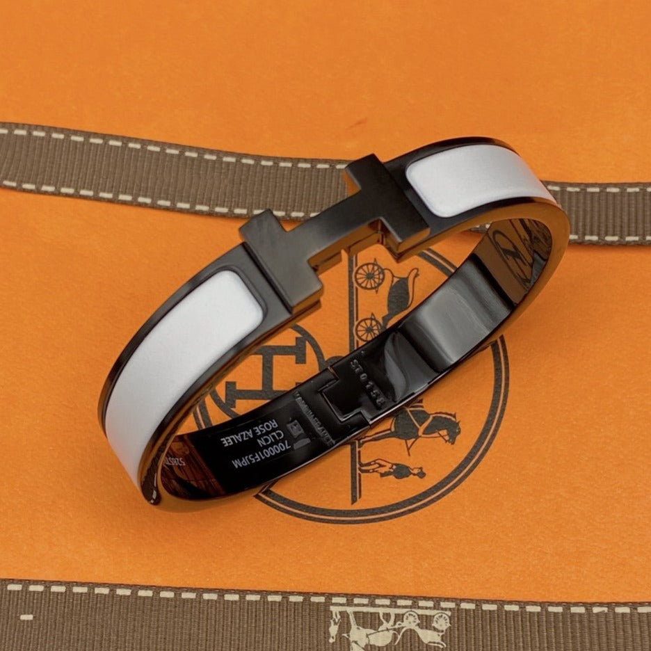 [Lumi Jewellery]H BRACELET 12MM BLACK WHITE CERAMIC