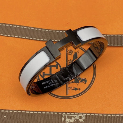 [Lumi Jewellery]H BRACELET 12MM BLACK WHITE CERAMIC