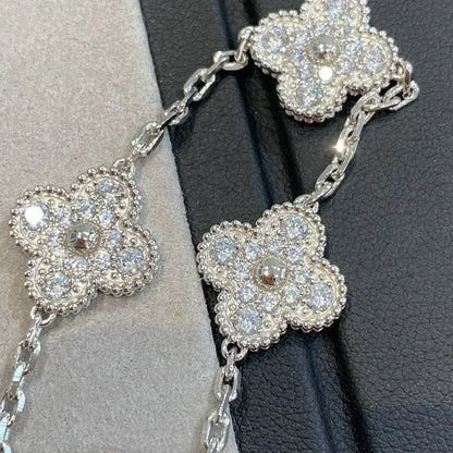 [Lumi Jewellery] CLOVER 5 MOTIF FULL DIAMOND BRACELET COLLECTION