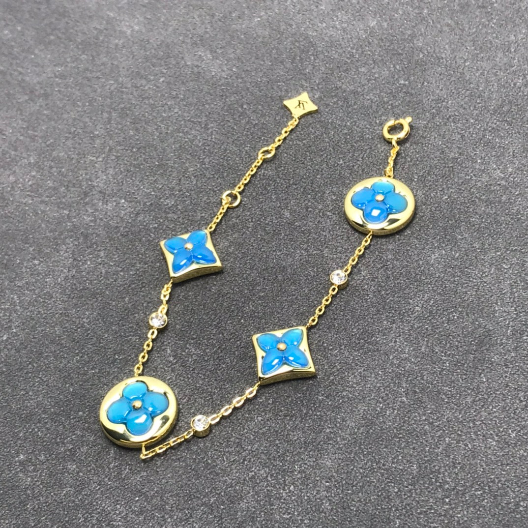 [Lumi Jewellery]STAR AND SUN TURQUOISE 4 MOTIFS 3 DIAMONDS
