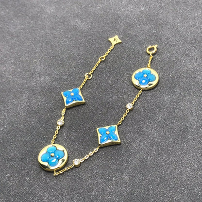 [Lumi Jewellery]STAR AND SUN TURQUOISE 4 MOTIFS 3 DIAMONDS