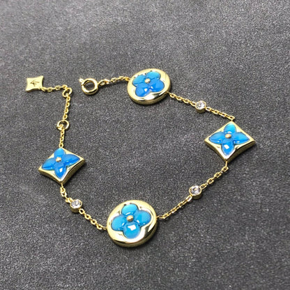 [Lumi Jewellery]STAR AND SUN TURQUOISE 4 MOTIFS 3 DIAMONDS