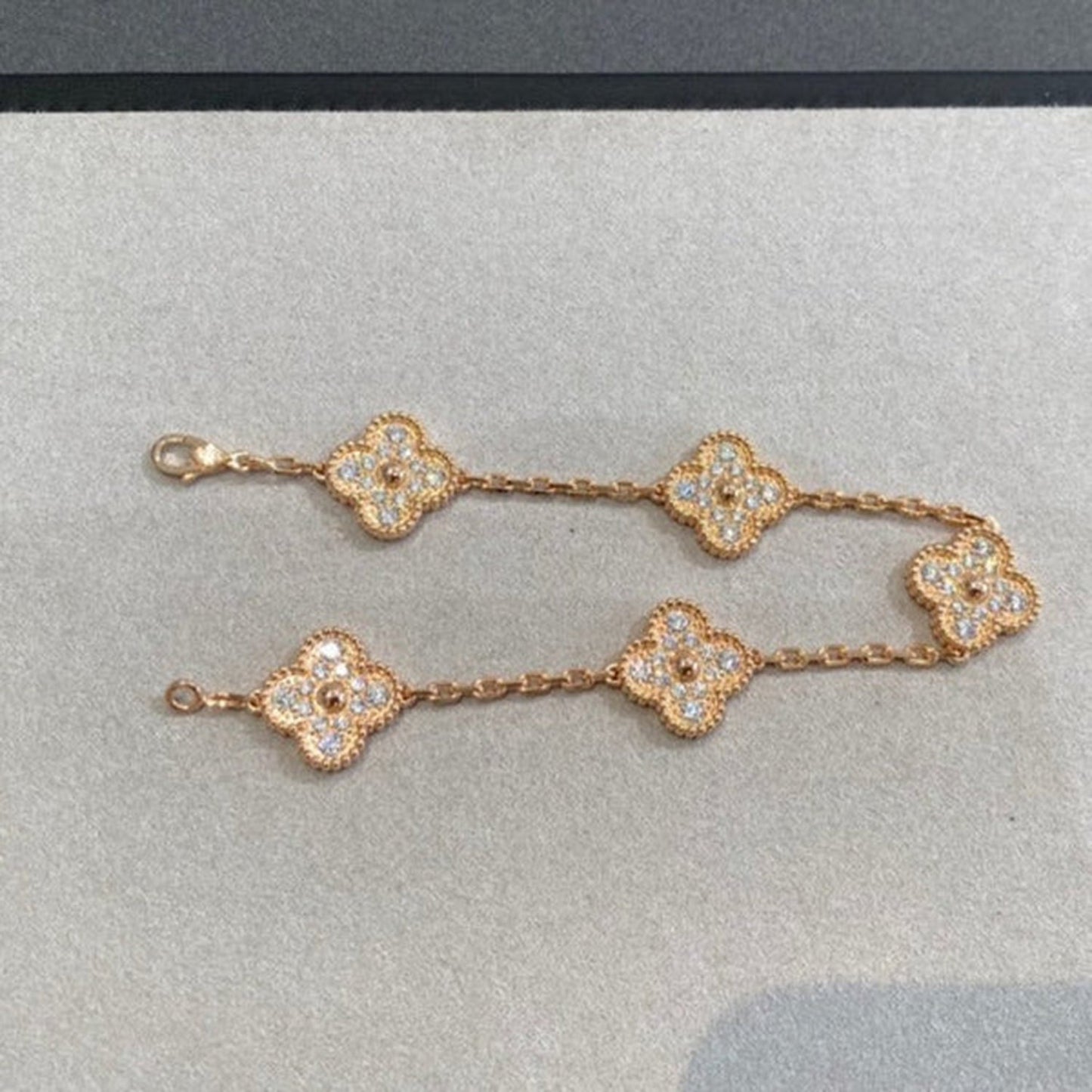 [Lumi Jewellery] CLOVER 5 MOTIF FULL DIAMOND BRACELET COLLECTION