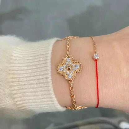 [Lumi Jewellery] CLOVER 5 MOTIF FULL DIAMOND BRACELET COLLECTION