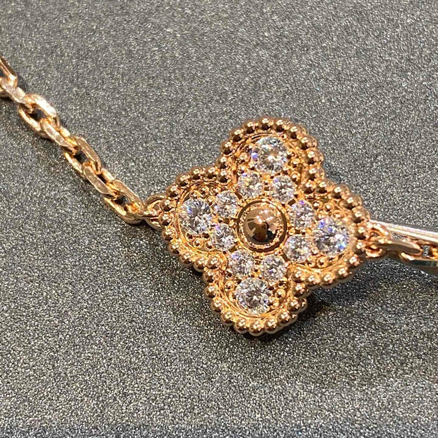[Lumi Jewellery] CLOVER 5 MOTIF FULL DIAMOND BRACELET COLLECTION