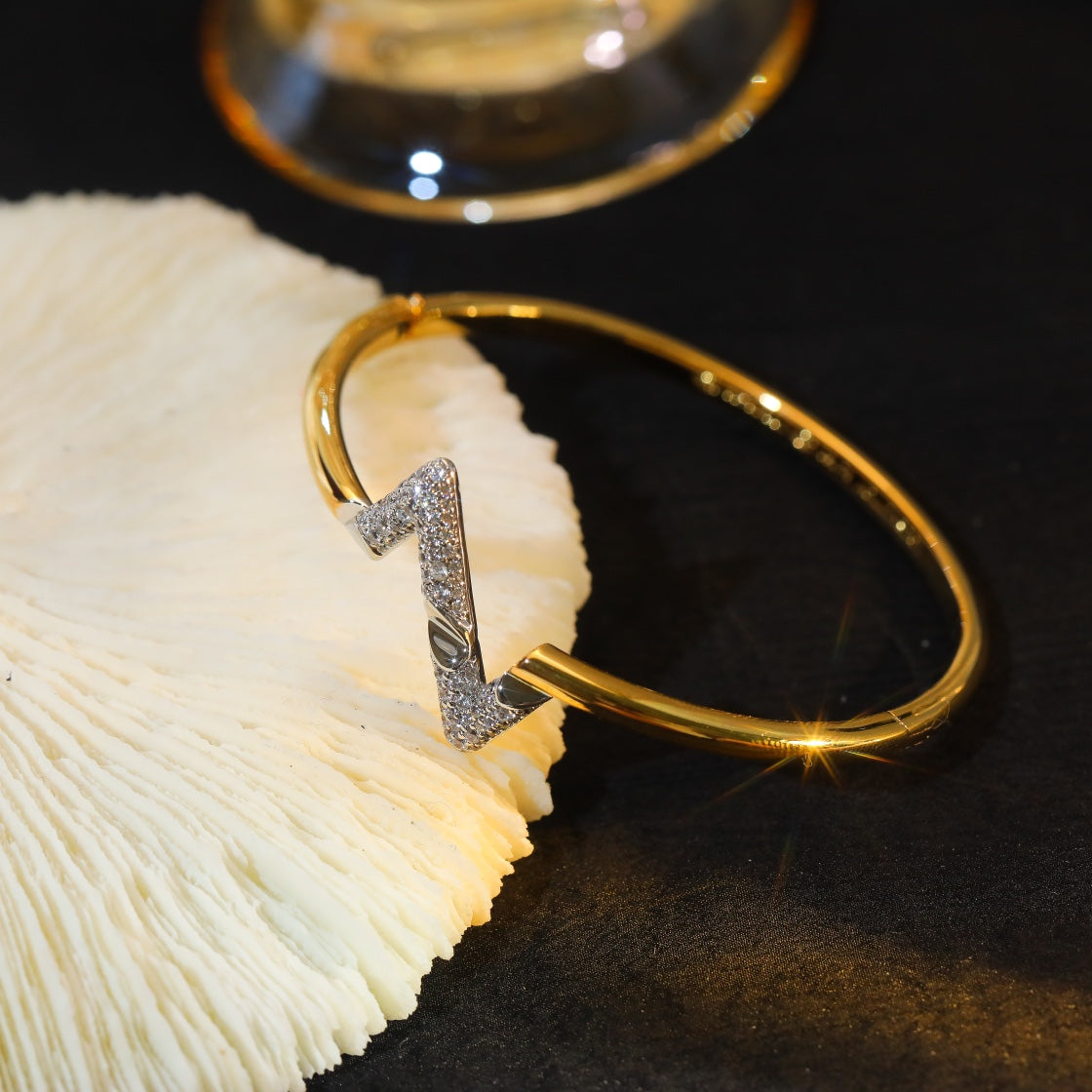 [Lumi Jewellery]VOLTE UPSITE DOWN GOLD DIAMOND BRACELET