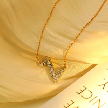 [Lumi Jewellery]VOLT SILVER DIAMOND PEDANT NECKLACE