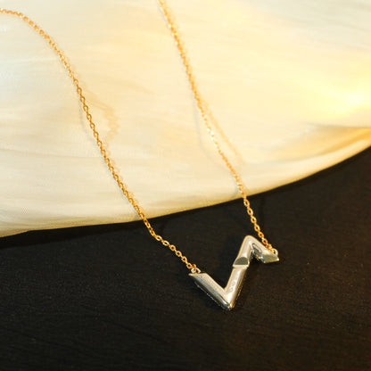 [Lumi Jewellery]VOLT SILVER DIAMOND PEDANT NECKLACE