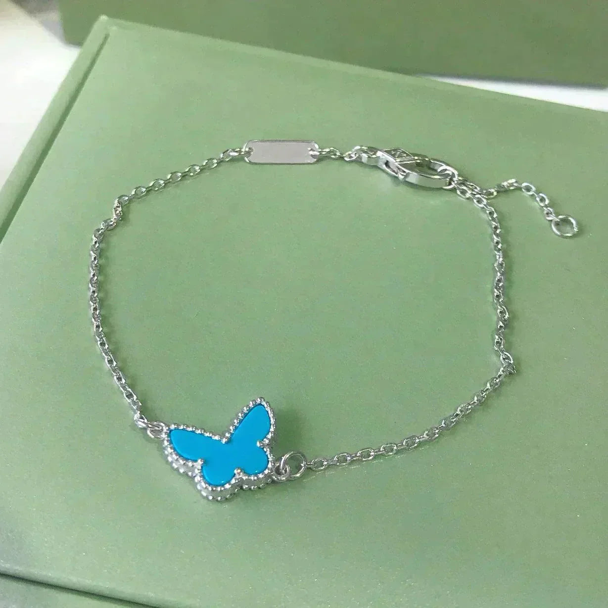 [Lumi Jewellery]BUTTERFLY TURQUOISE BUTTERFLY BRACELET SILVER