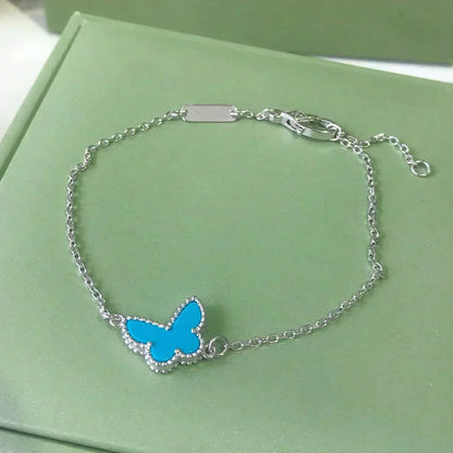 [Lumi Jewellery]BUTTERFLY TURQUOISE BUTTERFLY BRACELET SILVER
