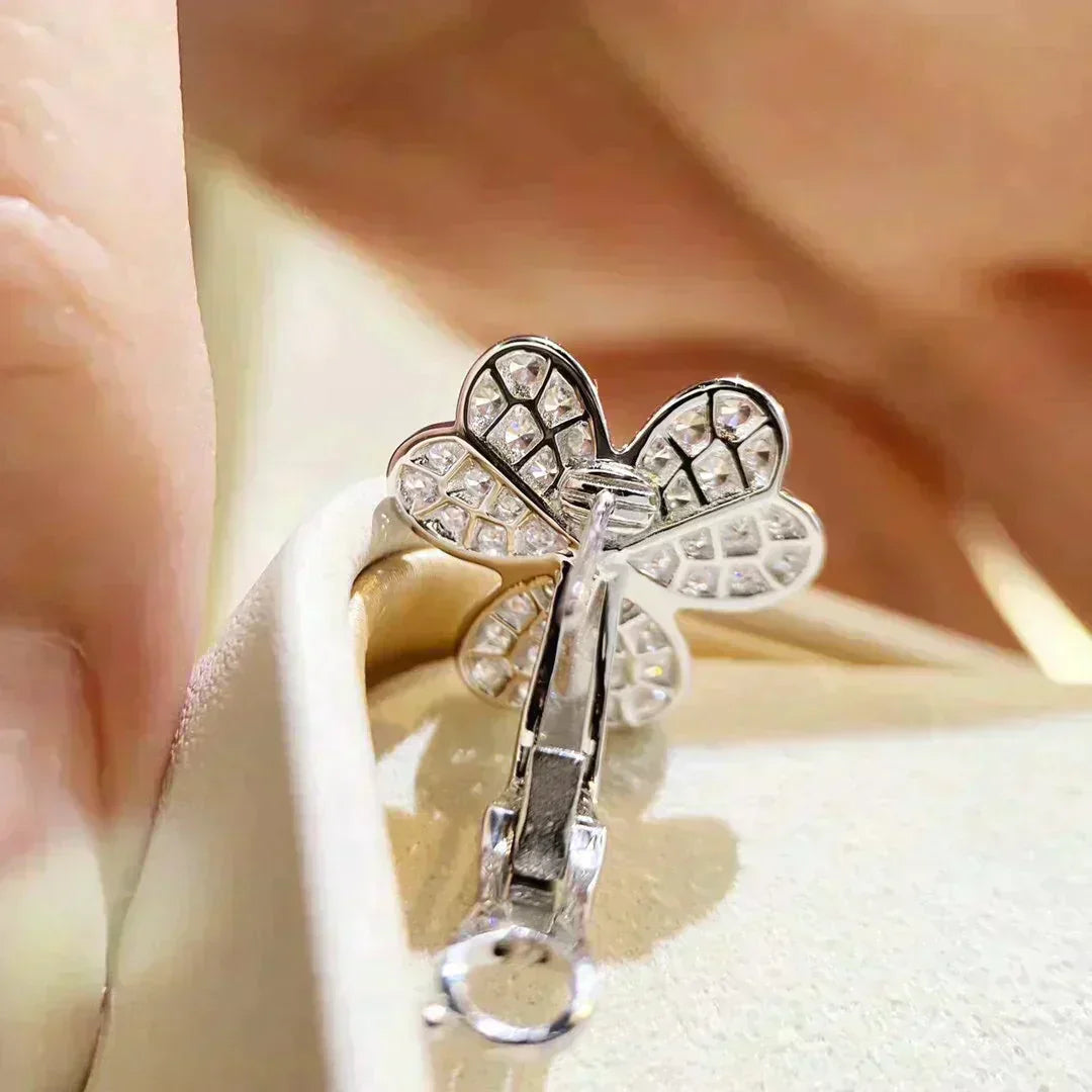 [Lumi Jewellery]CLOVER COMOS DIAMOND EARRINGS SILVER