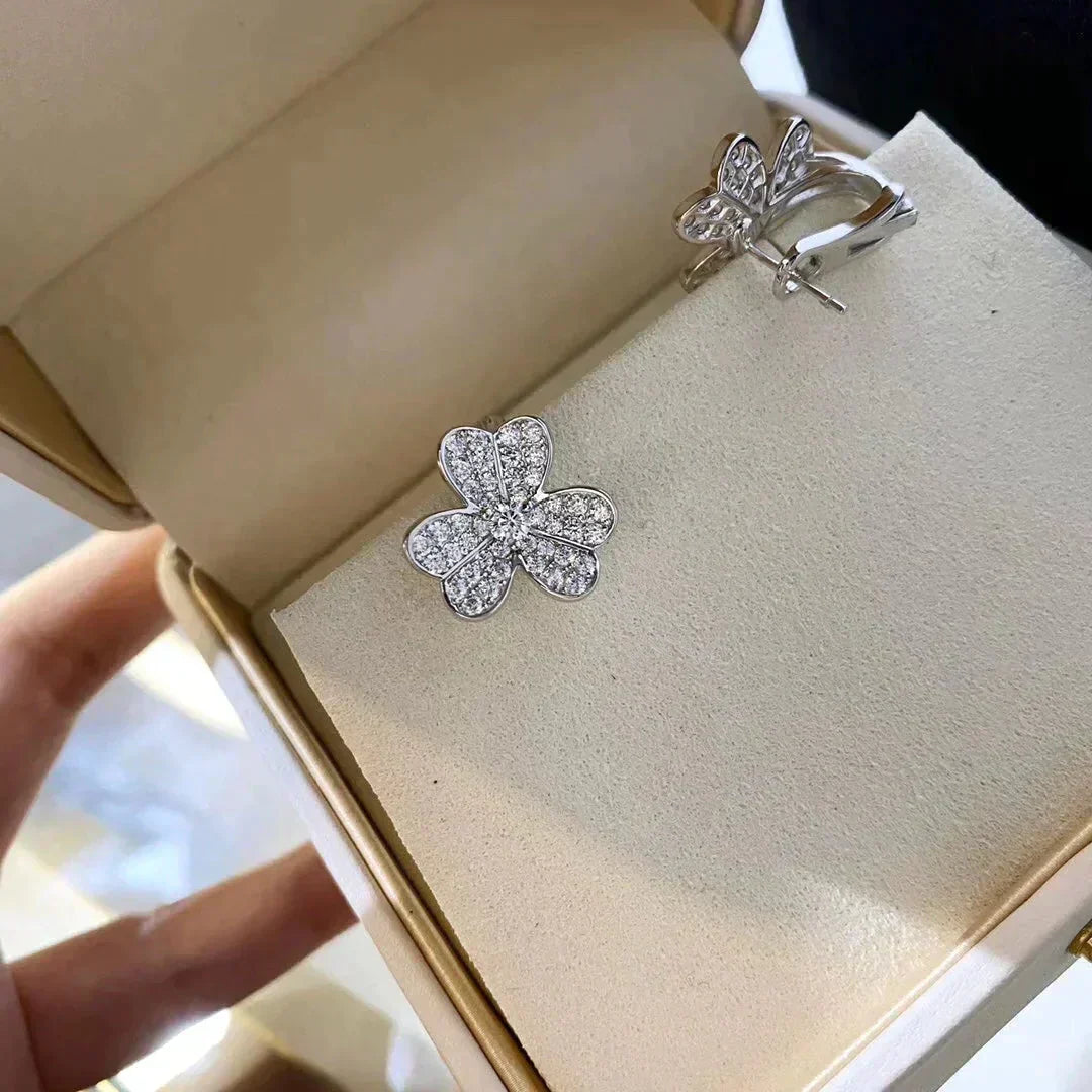 [Lumi Jewellery]CLOVER COMOS DIAMOND EARRINGS SILVER